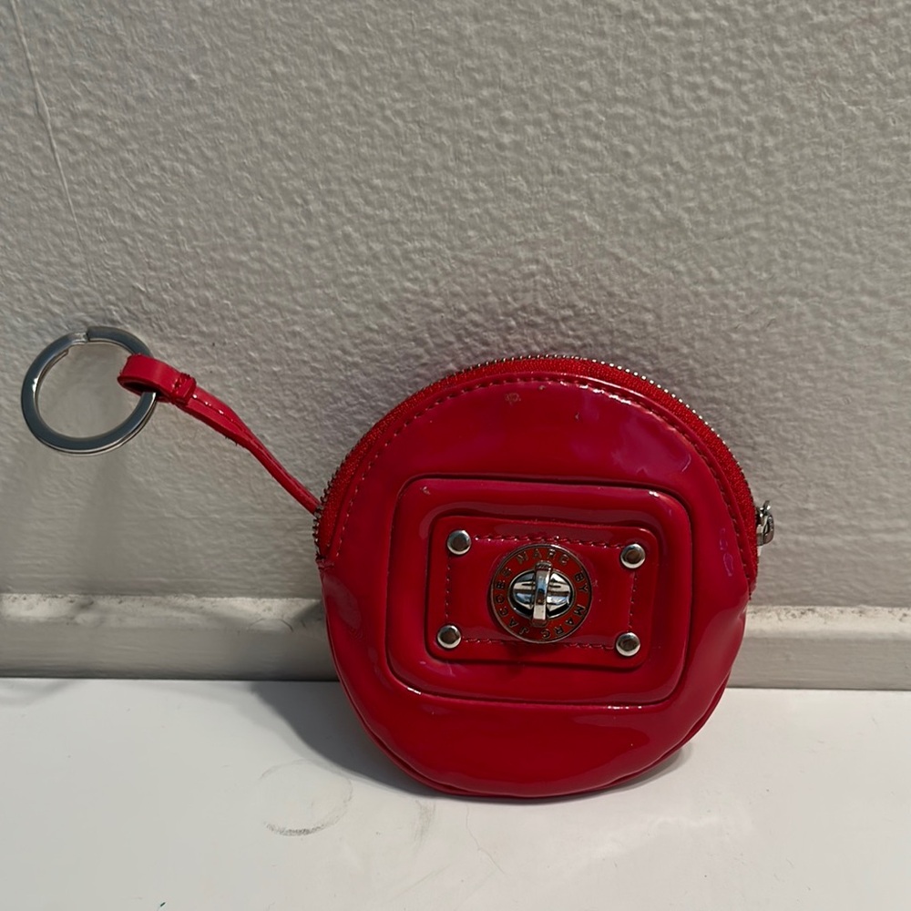 Red Coin Purse with Key Ring